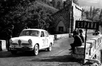 “Milano”-Alberto Vila (Alfa Romeo Giulietta). Rallye Cataluña 1959 / Foto: Archivo JAS